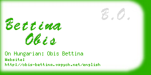 bettina obis business card